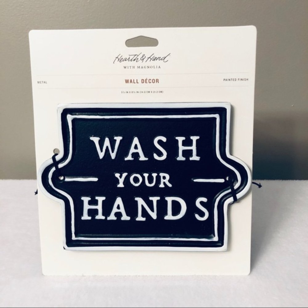 Hearth and Hand - Wash Your Hands Plaque NEW